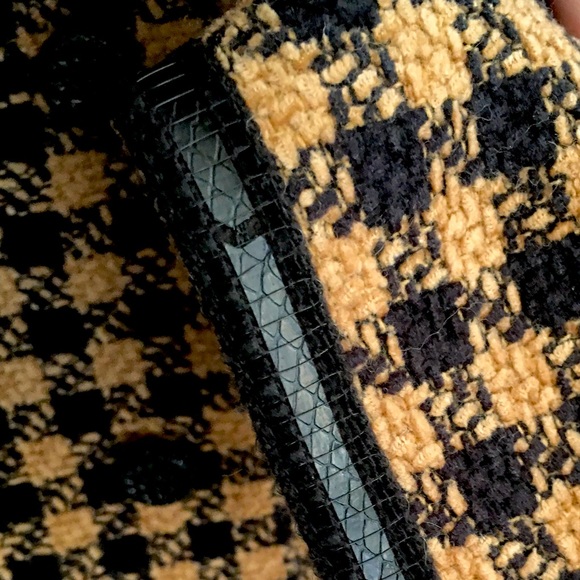 Kasper ASL Houndstooth Jacket with Faux Leather Trim 10 - Picture 13 of 16